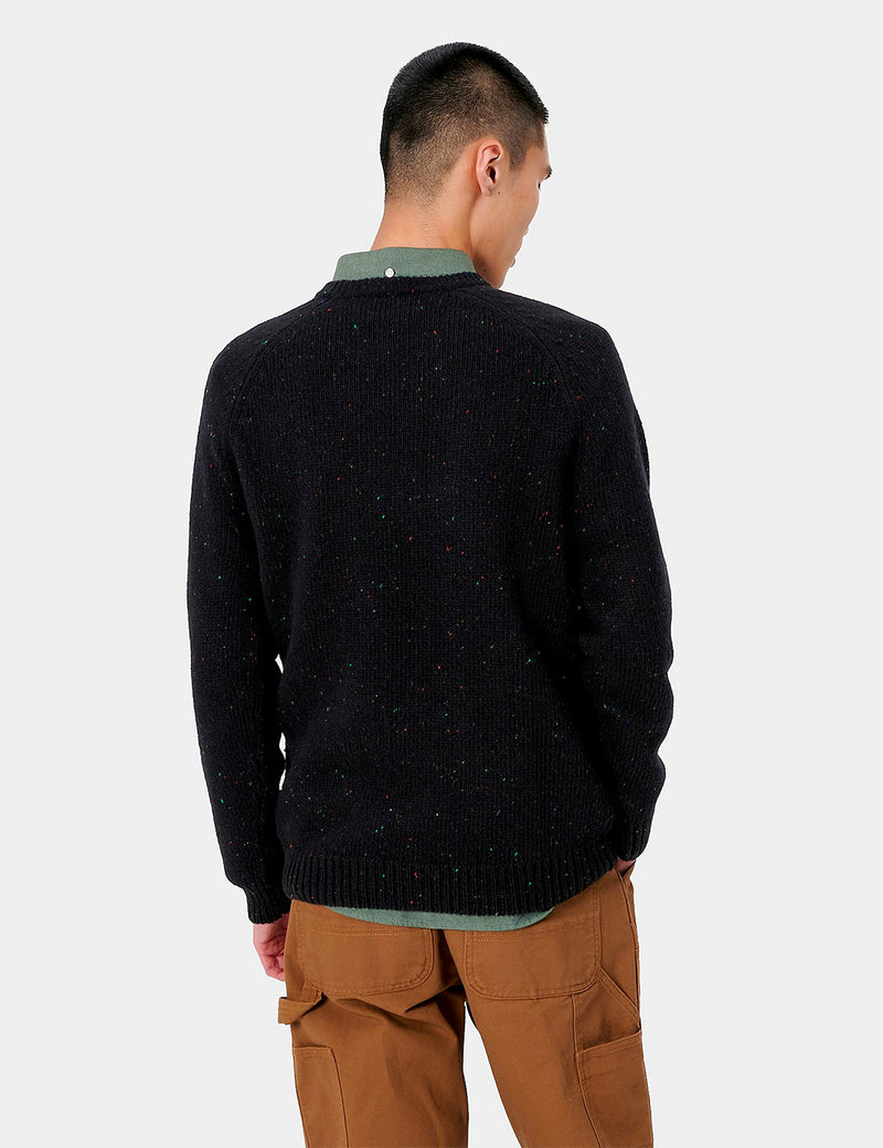 Carhartt-WIP Anglistic Knitted Jumper - Black Heather