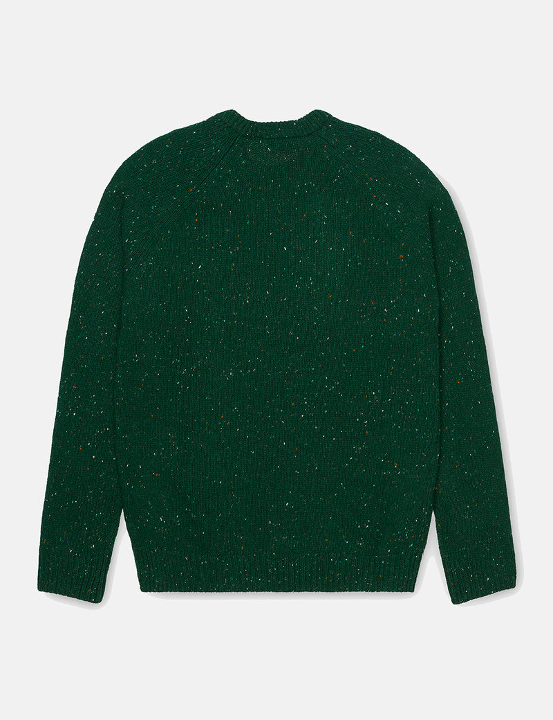 Carhartt-WIP Anglistic Knitted Jumper - Flasche Green Heather