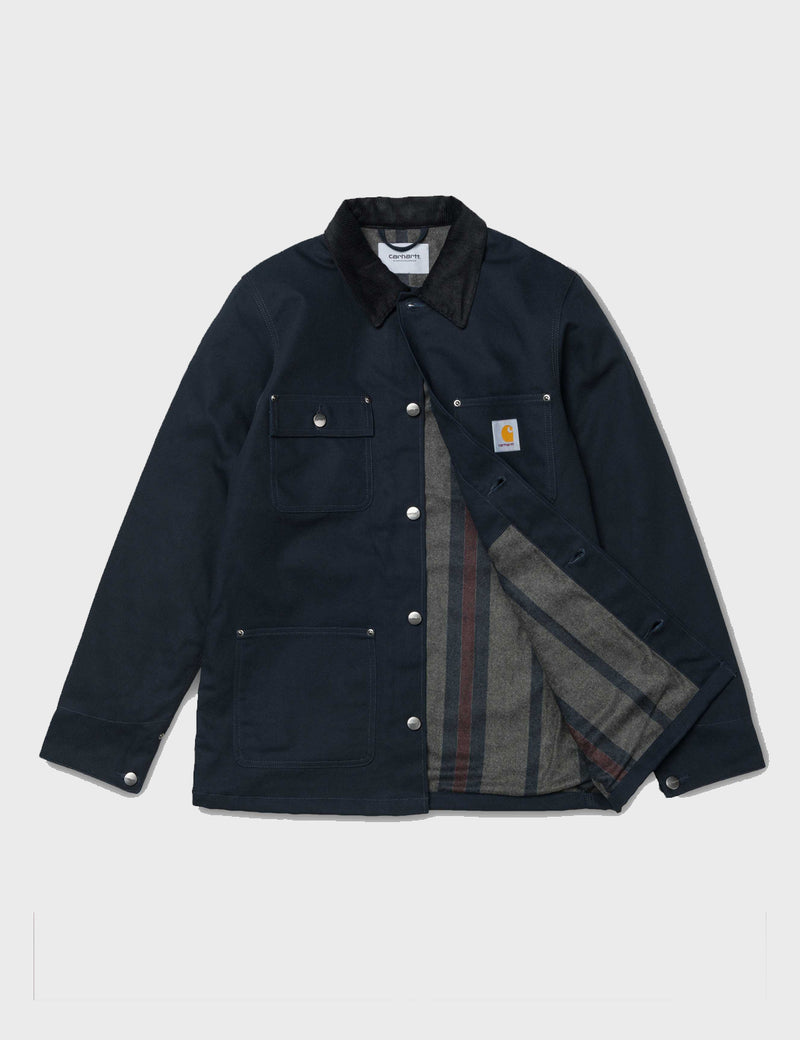 Carhartt-WIP Michigan Chore Jacket (Blanket Lined)-Dark Navy Blue