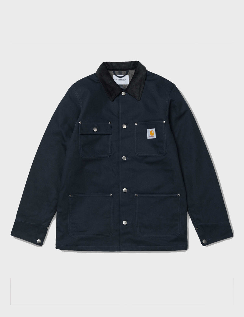 Carhartt-WIP Michigan Chore Jacket (Blanket Lined)-Dark Navy Blue