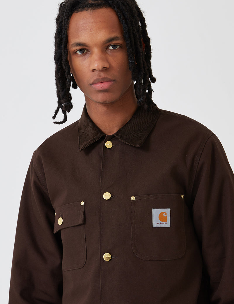 Carhartt-WIP Michigan Chore Jacket (담요 안감)-담배 브라운