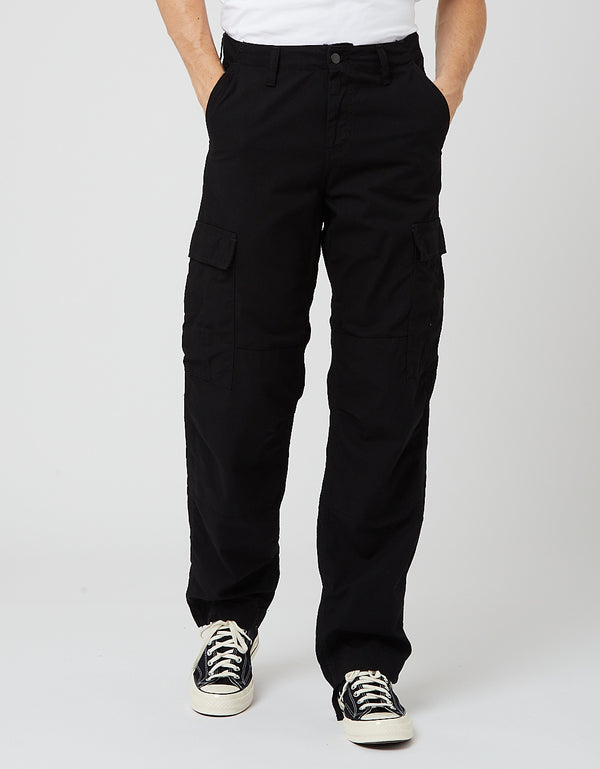 Carhartt-WIP Pantalon cargo régulier (sergé Moraga) - Noir