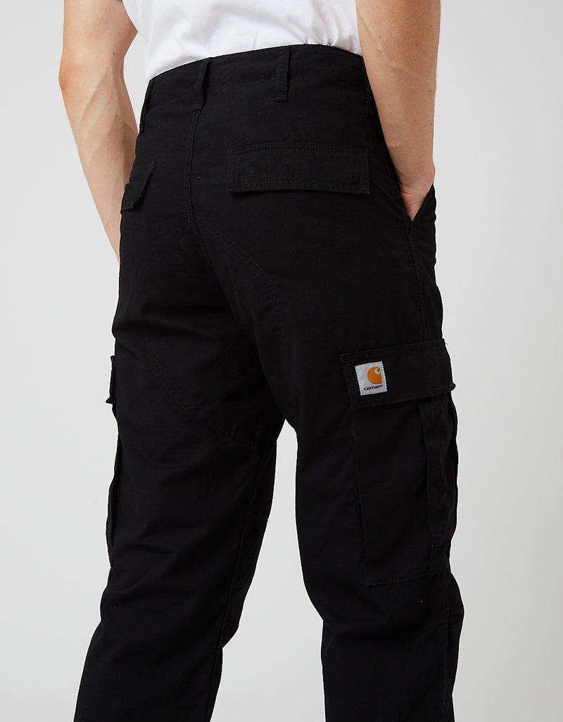 Carhartt-WIP Pantalon cargo régulier (sergé Moraga) - Noir