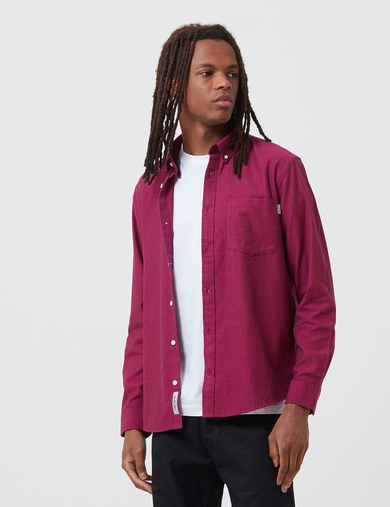 Carhartt-WIP Dalton 셔츠 (헤비 린스)-루비 핑크