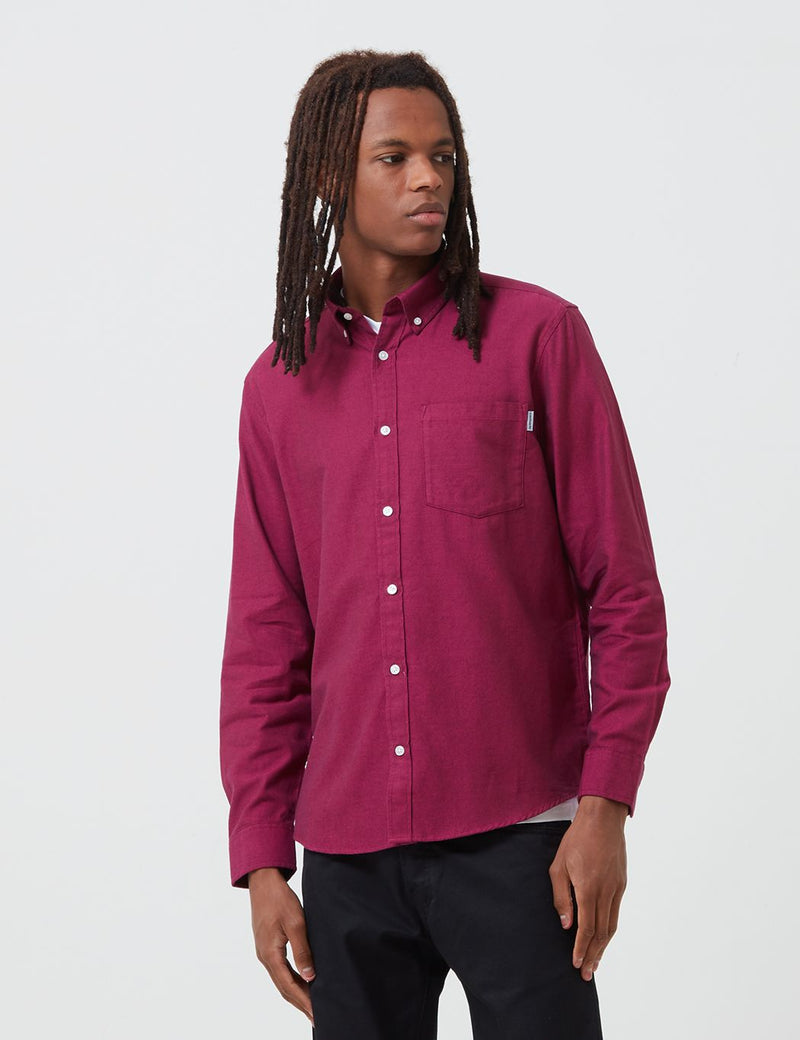 Carhartt-WIP Dalton Shirt (Heavy Rinsed) - Ruby Pink
