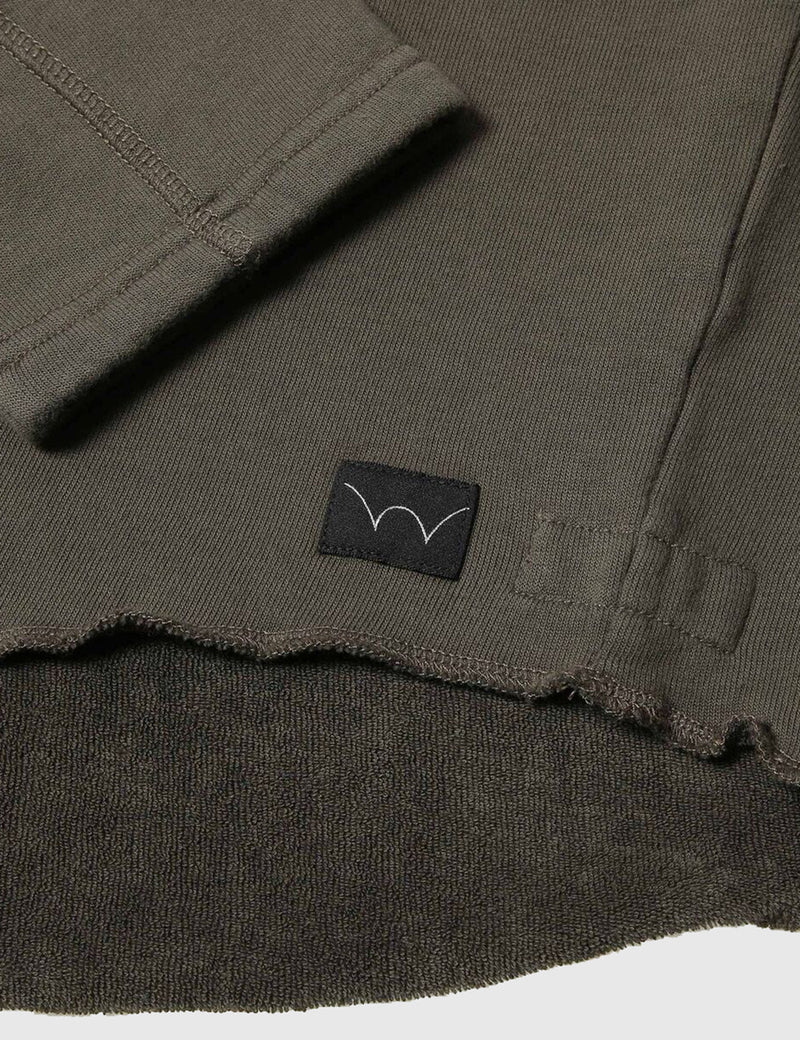 Edwin Long Sleeve Terry T-Shirt - Olive Green