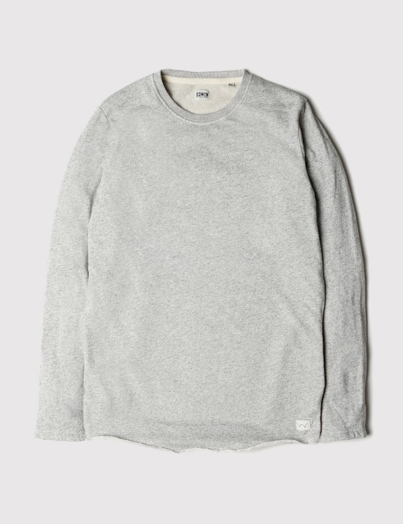 Edwin Longsleeve Terry T-Shirt - Grey Marl