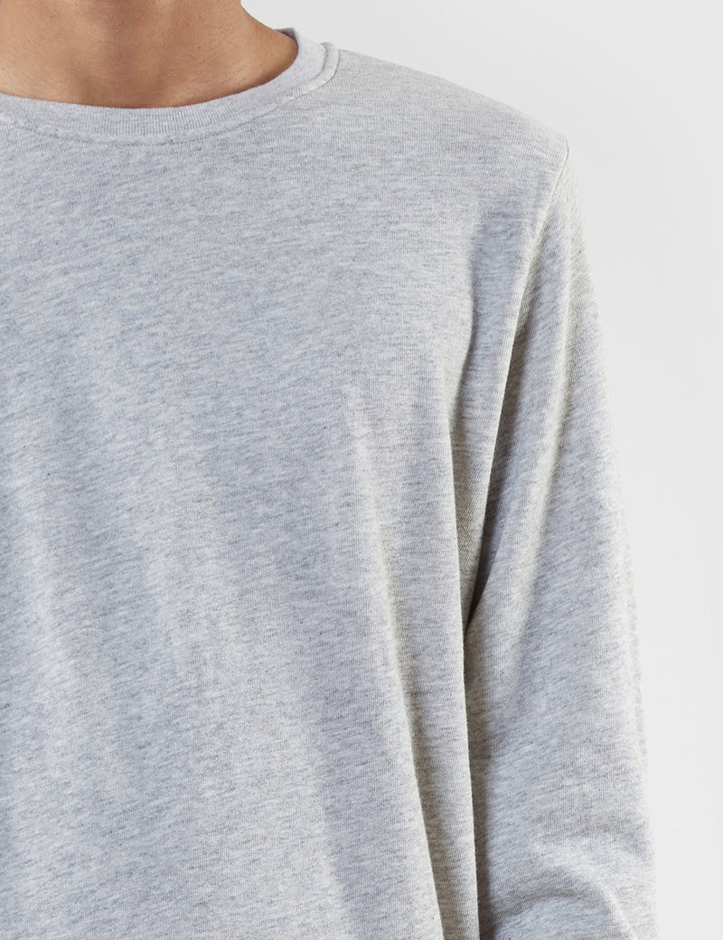 Edwin Longsleeve Terry T-Shirt - Grey Marl