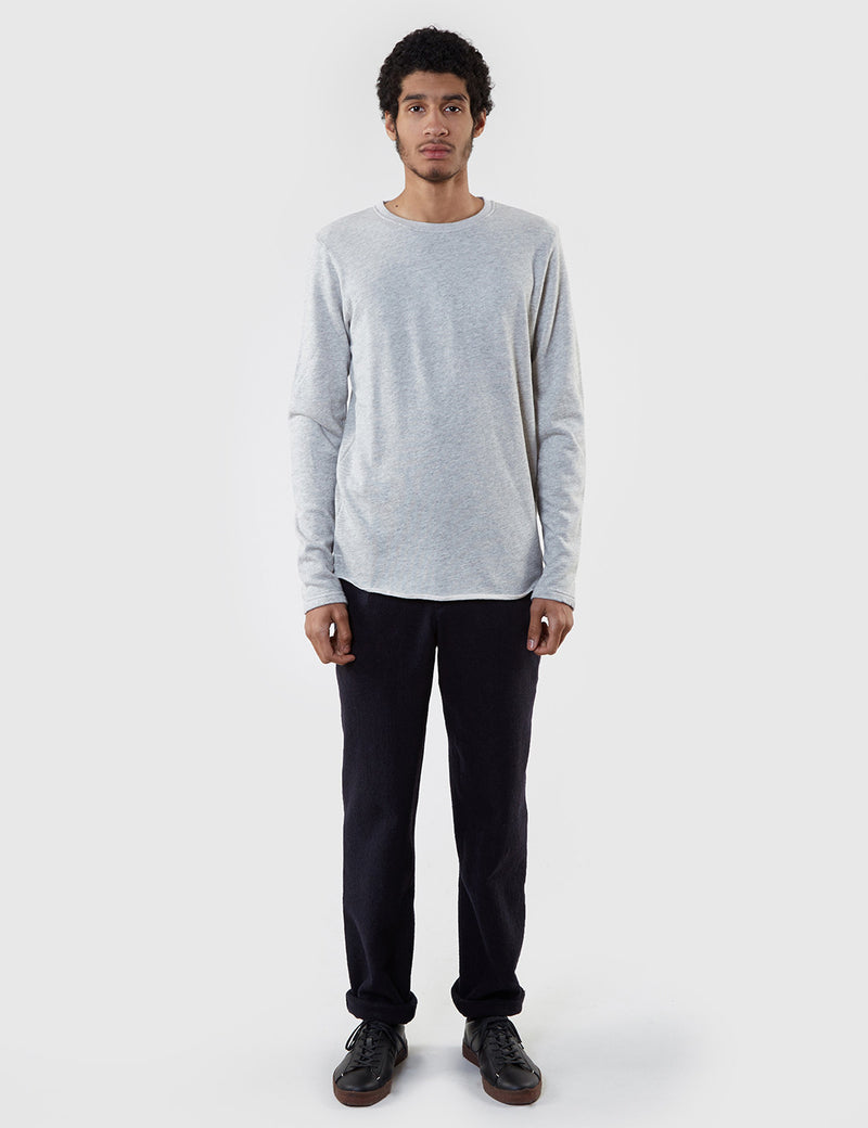 Edwin Longsleeve Terry T-Shirt - Grey Marl