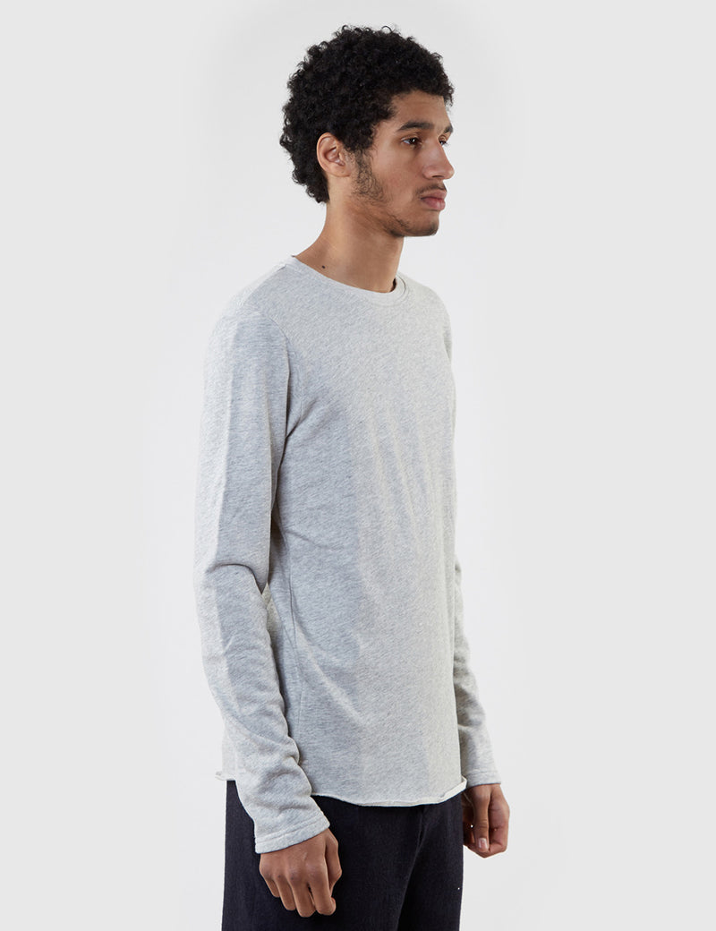 Edwin Longsleeve Terry T-Shirt - Grey Marl