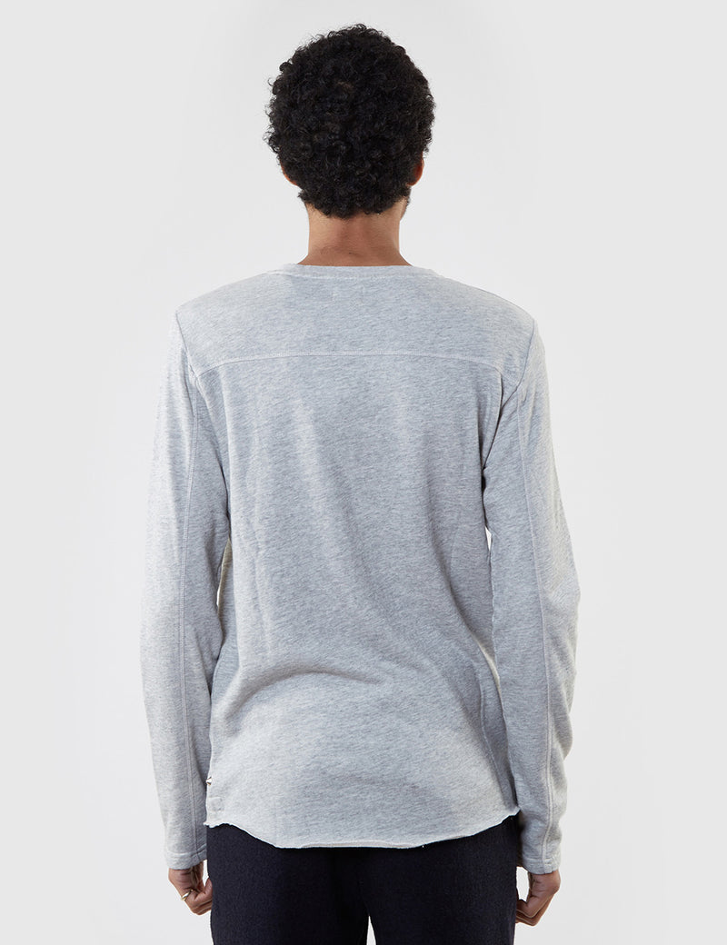 Edwin Longsleeve Terry T-Shirt - Grey Marl