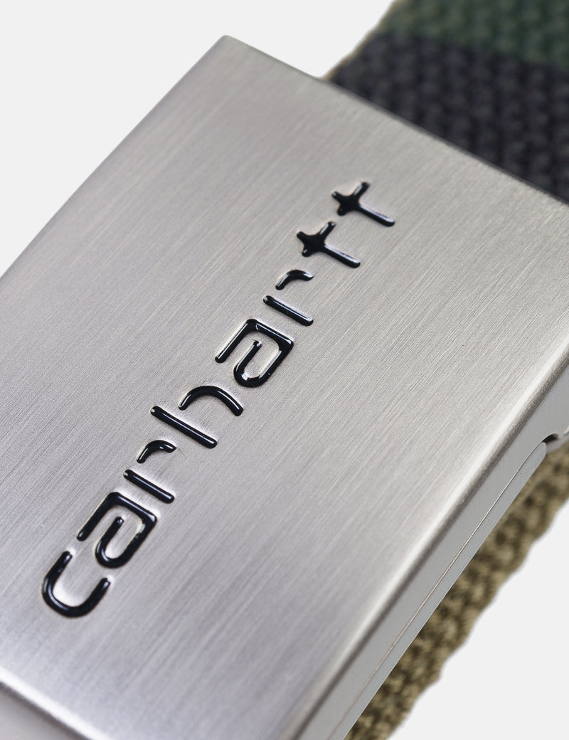 Carhartt-WIP Clip Belt Canvas (Chrome) - Camo Laurel Green
