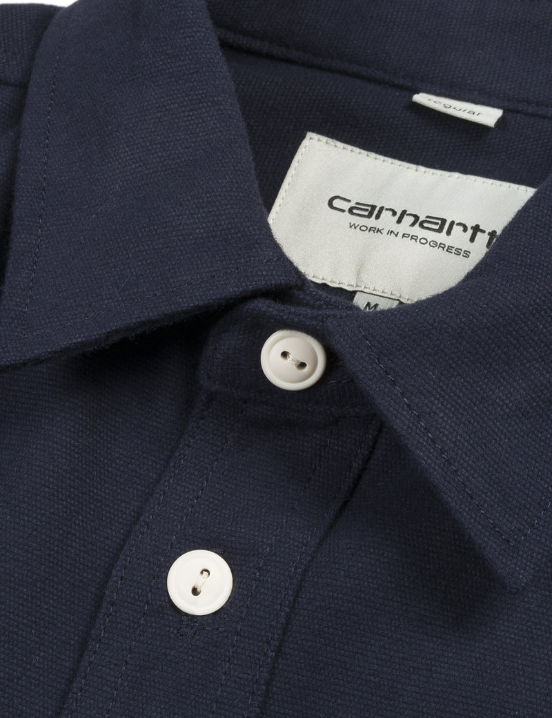 Carhartt-WIP Tony Shirt - Dark Navy Blue Rigid