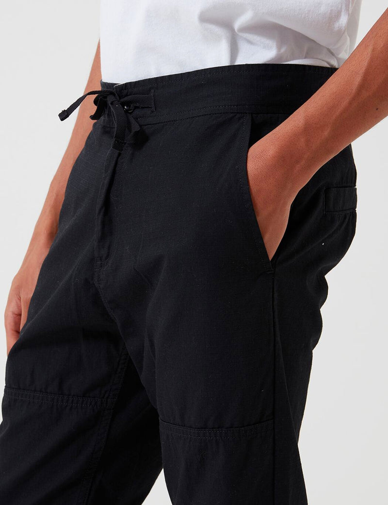 Carhartt-WIP Marshall Jogger Pant (Ripstop) - Black Rinsed