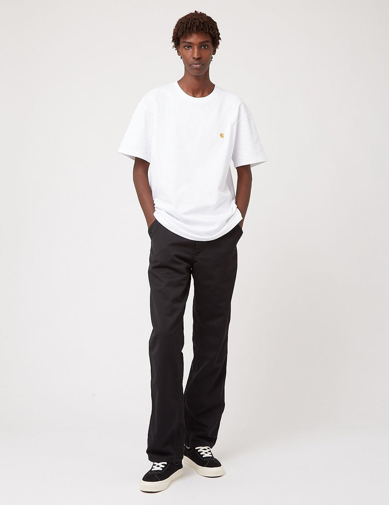 Pantalon simple Carhartt-WIP (coupe décontractée) - Noir rincé