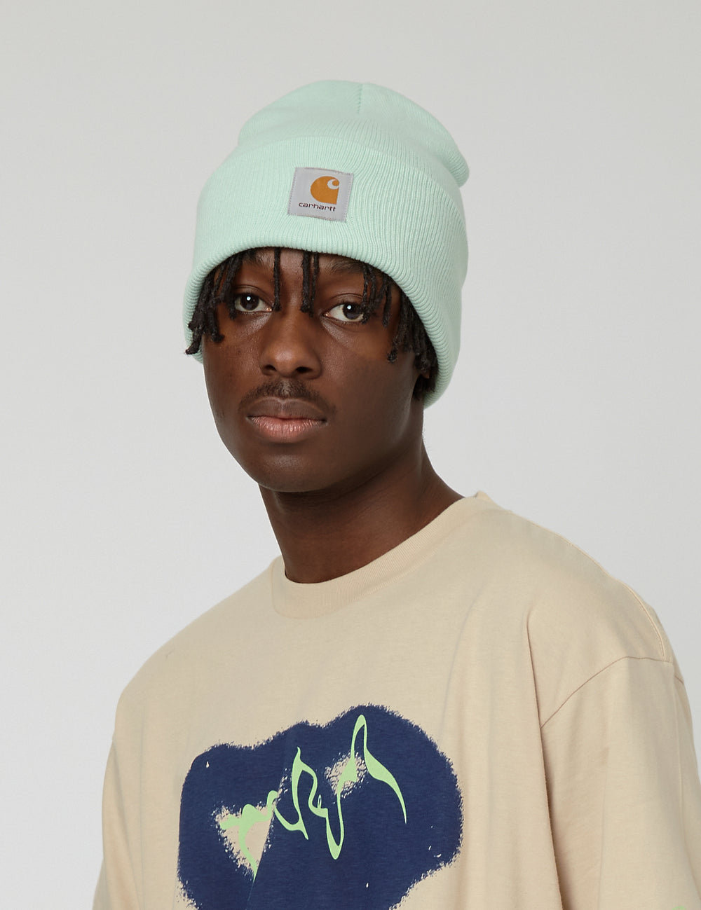 blue green carhartt beanie