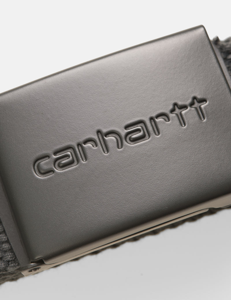 Carhartt-WIP 클립 벨트 캔버스 (토널)-블랙 스미스 그레이