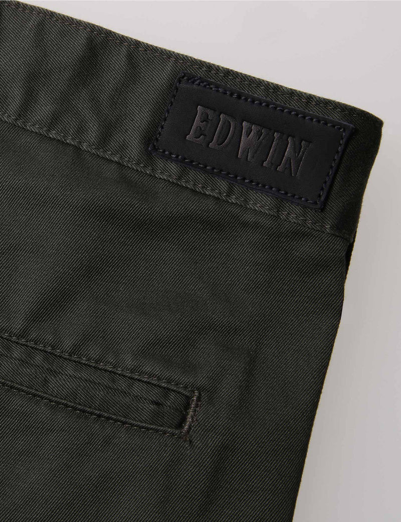 Edwin ED-55 Chino Pants - Uniform Green Rinsed