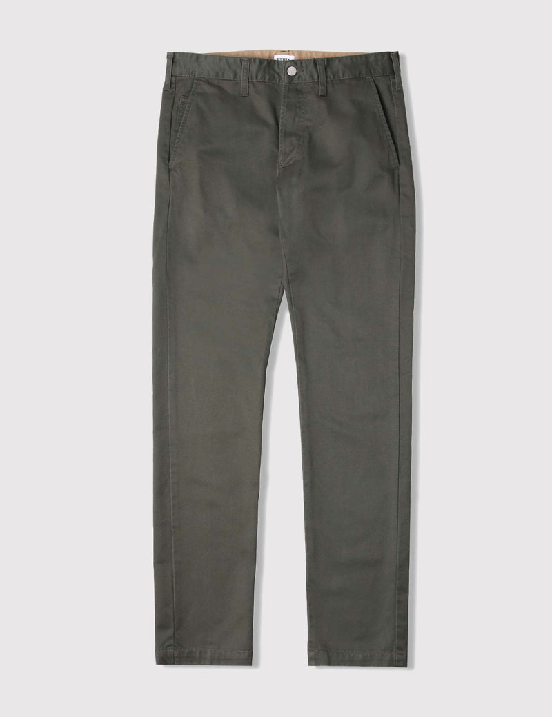 Edwin ED-55 Chino Pants - Uniform Green Rinsed
