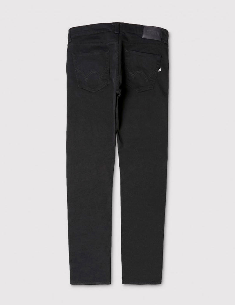 Edwin ED-80 CS Ink Black 11.5oz Jeans (Slim Tapered) - Black Rinsed