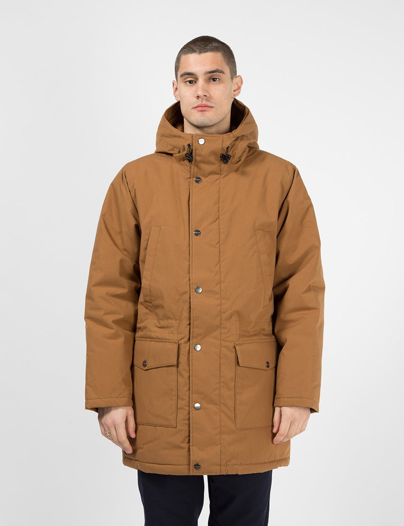 41800円サイズcarhartt カーハート トラッパーパーカ Sサイズ  WIP 防寒　赤茶系