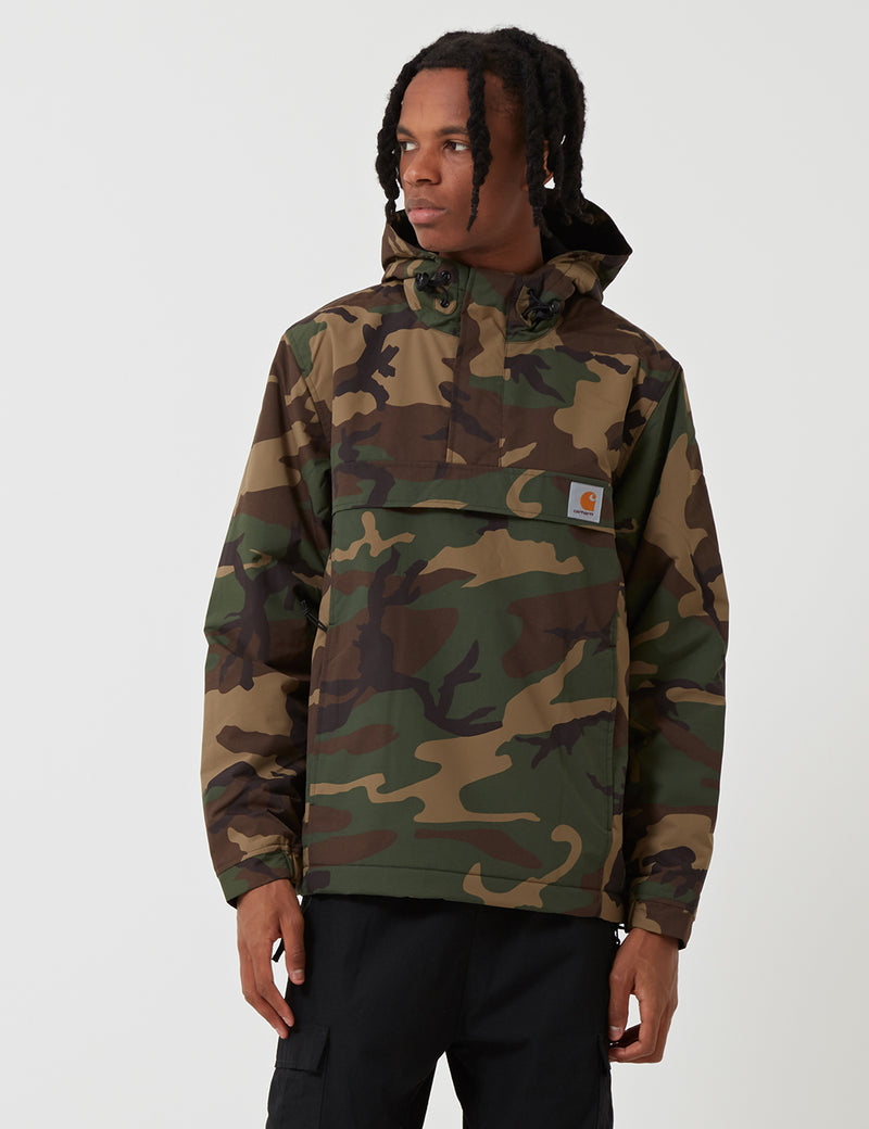 carhartt camo ハーフジップ