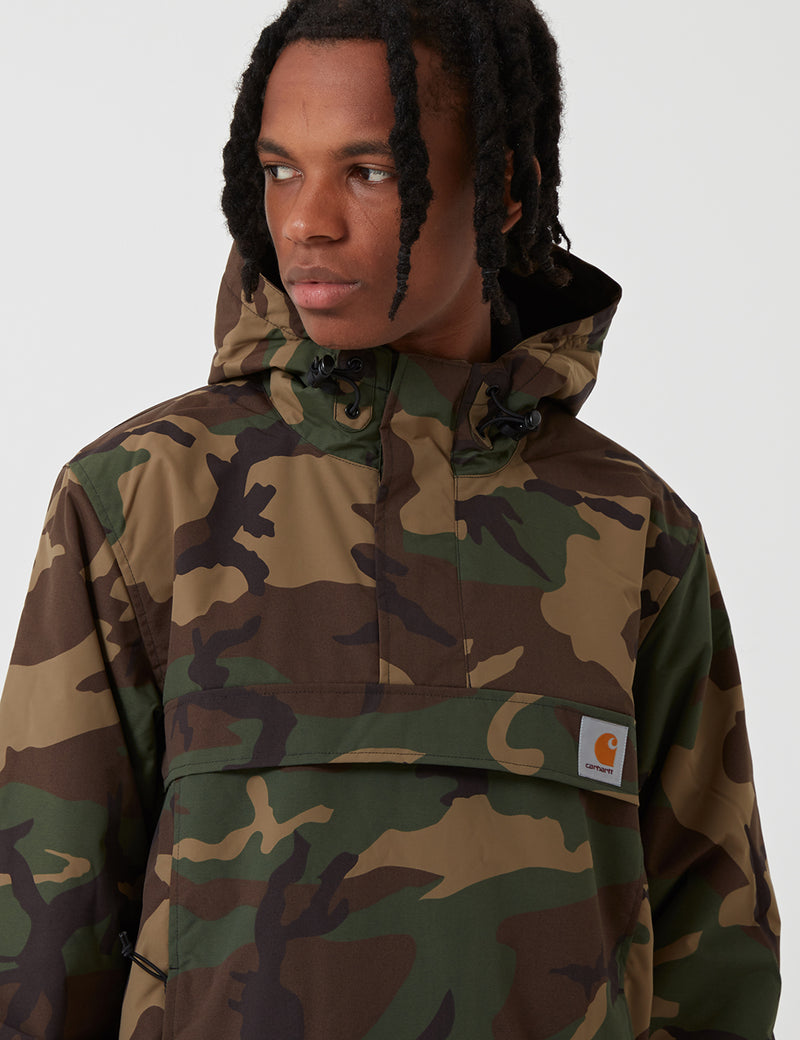 carhartt camo ハーフジップ