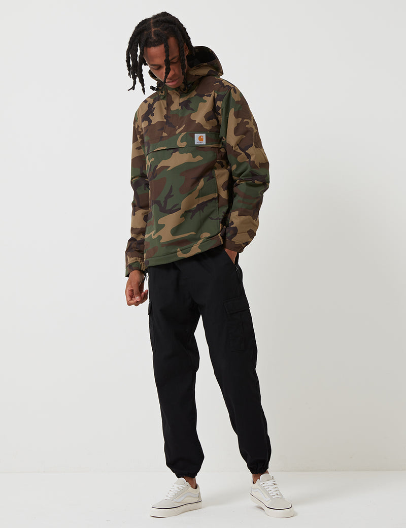 carhartt camo ハーフジップ