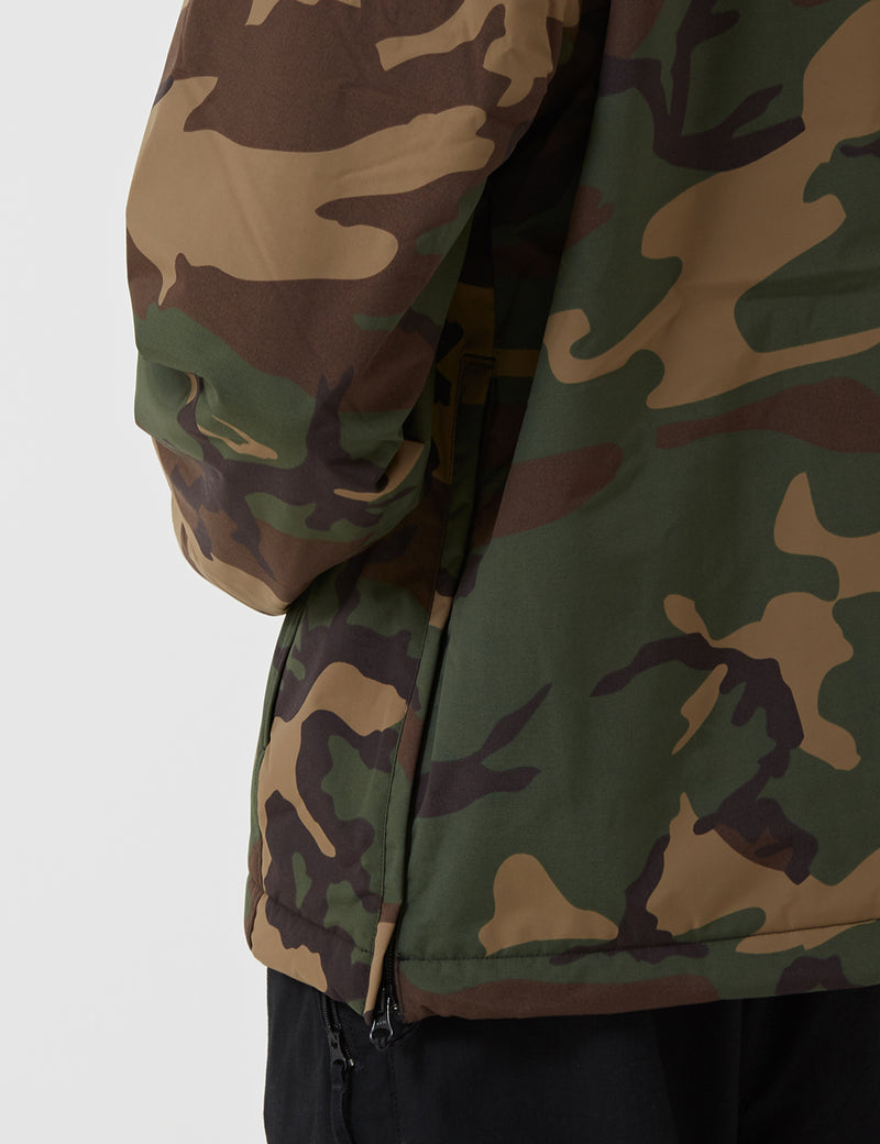 Carhartt-WIP Nimbus Half-Zip Jacket (Fleece Lined) - Camo Laurel Green
