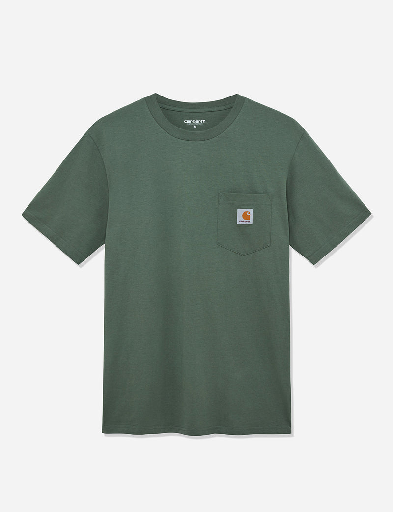 Carhartt-WIP-Taschen-T-Shirt - Abenteuer Grün