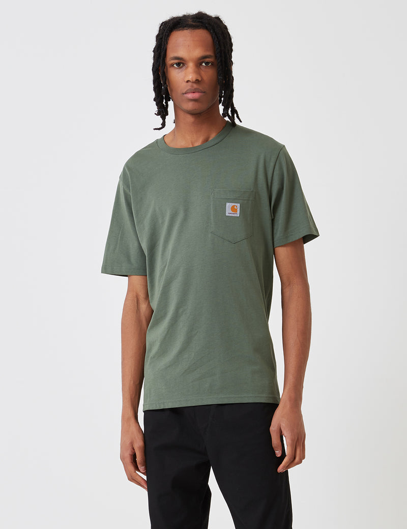Carhartt-WIP-Taschen-T-Shirt - Abenteuer Grün