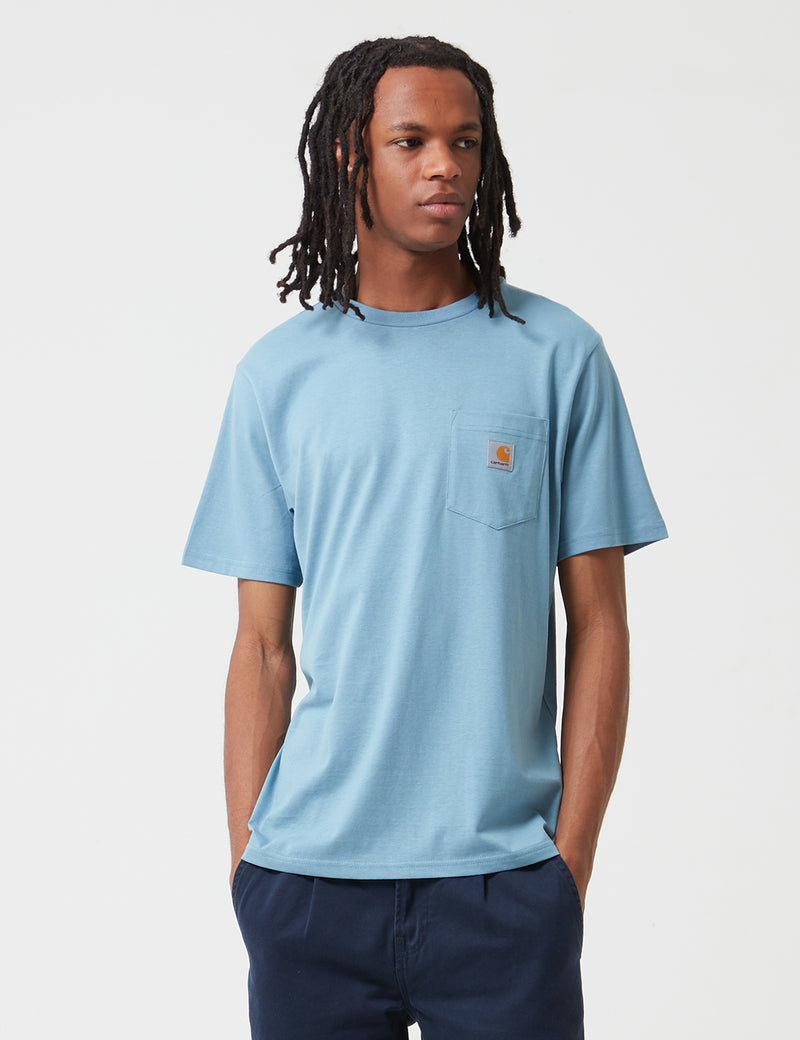 Carhartt-WIP Pocket T-Shirt - Cold Blue