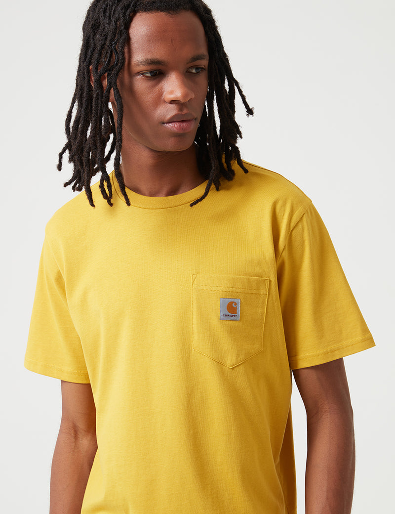 Carhartt-WIP-Taschen-T-Shirt - Raps- Gelb