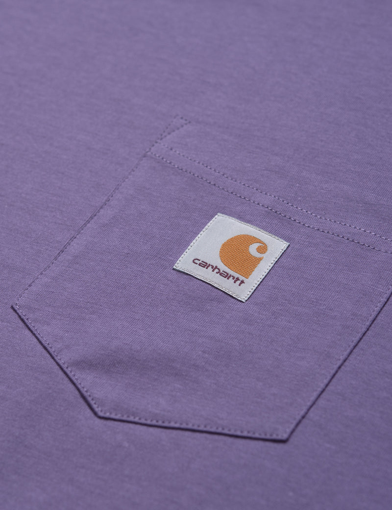 Carhartt-WIP 포켓 티셔츠-더스티 모브 핑크