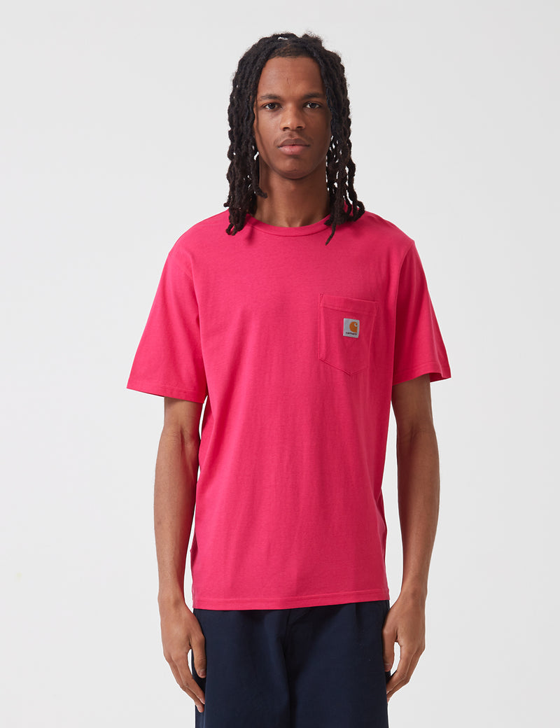Carhartt-WIP Pocket T-Shirt - Ruby Pink