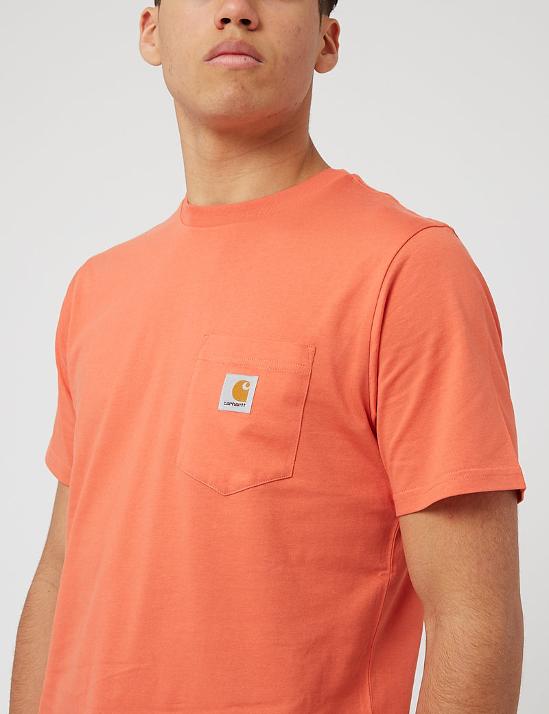 Carhartt-WIP 포켓 티셔츠-Shrimp