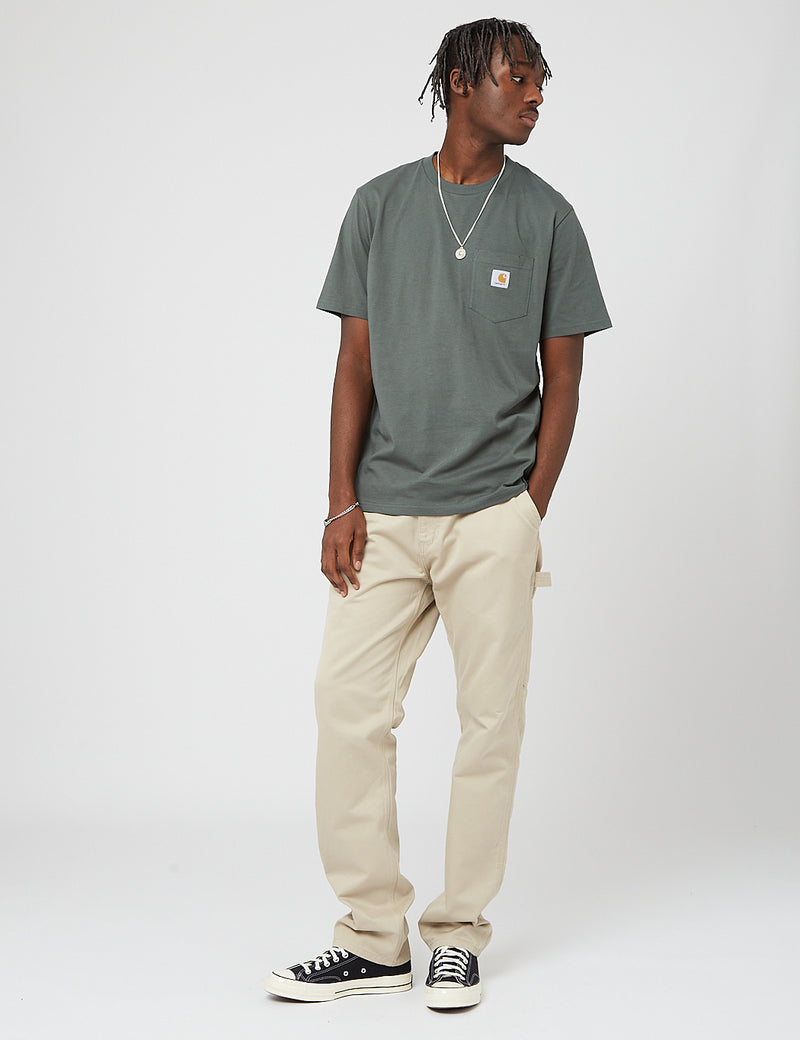 Carhartt-WIPポケットTシャツ-ヘムロックグリーン