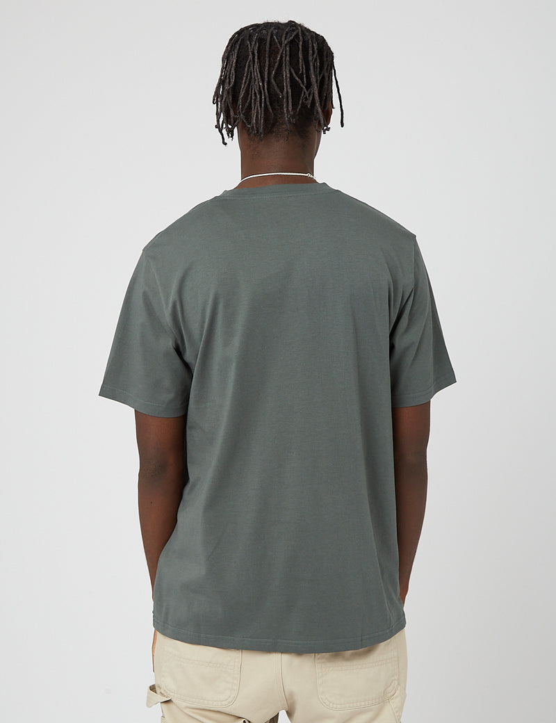 Carhartt-WIPポケットTシャツ-ヘムロックグリーン