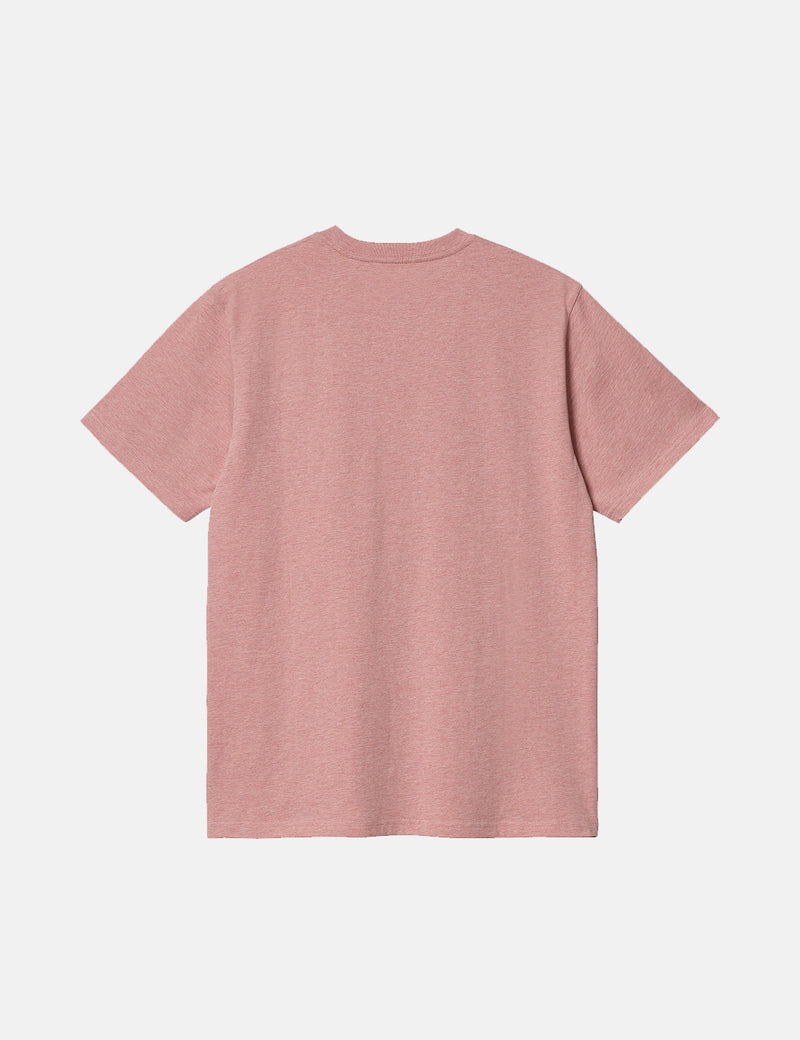 Carhartt-WIPポケットTシャツ-ロスコピンクヘザー