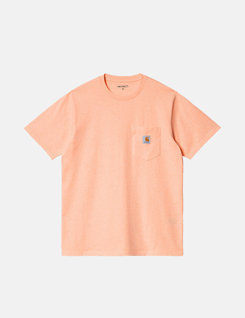 Carhartt-WIPポケットTシャツ-グレープフルーツヘザー