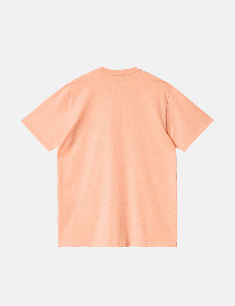 Carhartt-WIPポケットTシャツ-グレープフルーツヘザー