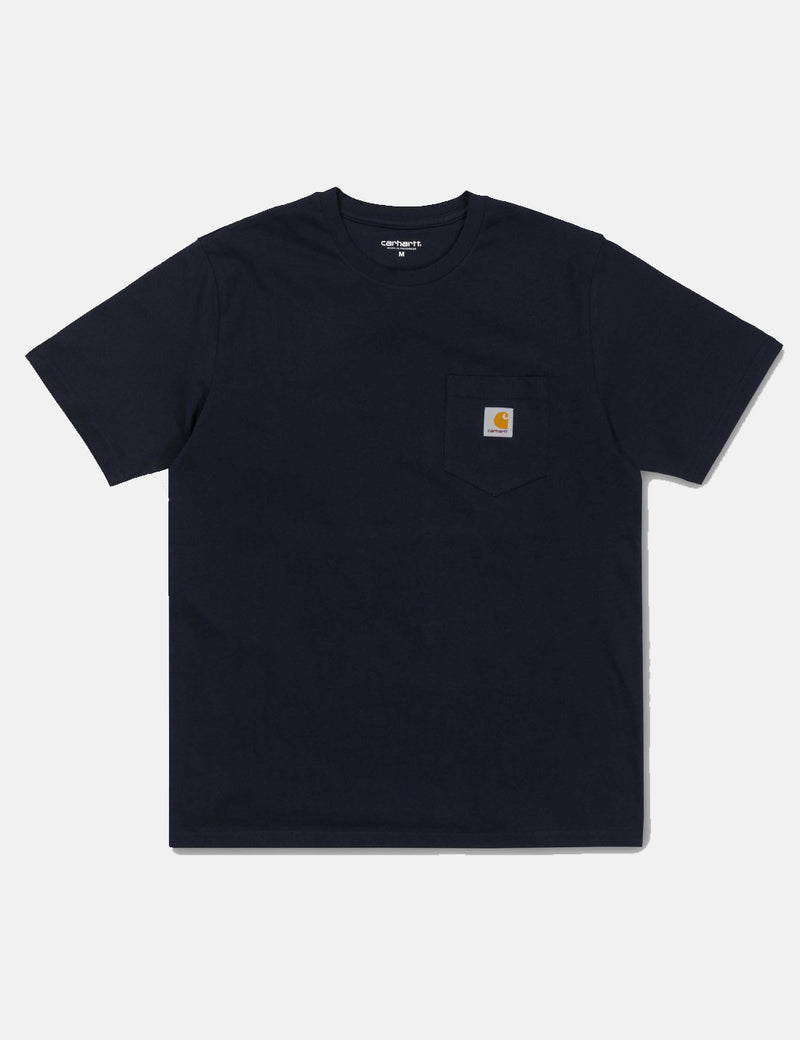 Carhartt-WIP 포켓 티셔츠-다크 네이비 블루