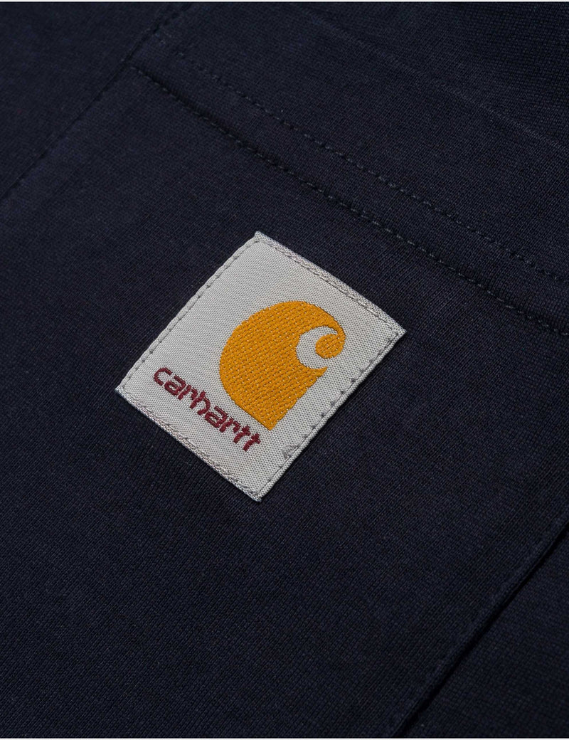 Carhartt-WIP 포켓 티셔츠-다크 네이비 블루