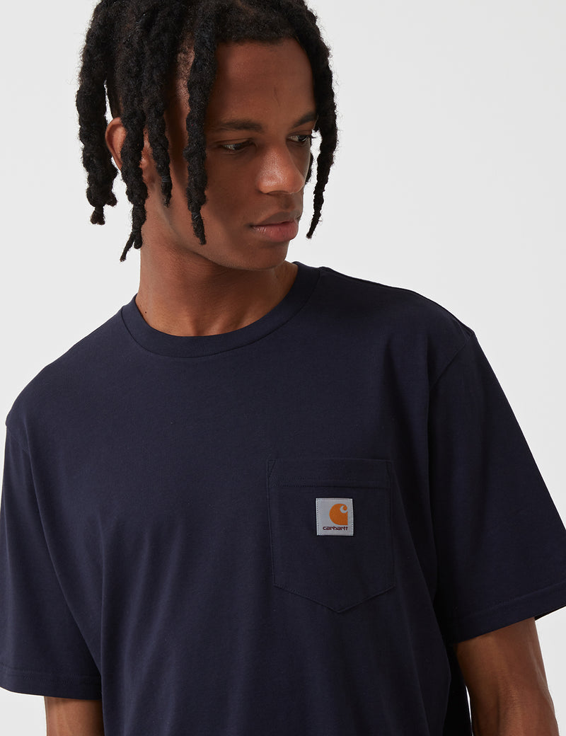 T-Shirt à Poche Carhartt-WIP - Dark Navy Blue