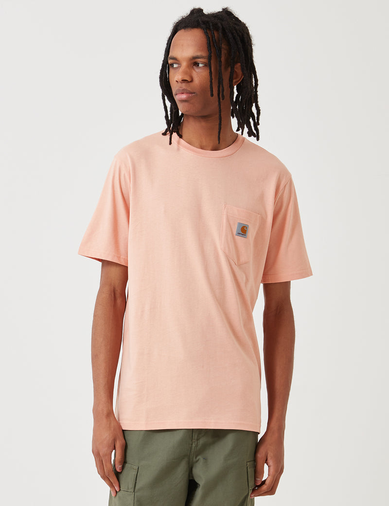 Carhartt-WIP Pocket T-Shirt - Peach Pink