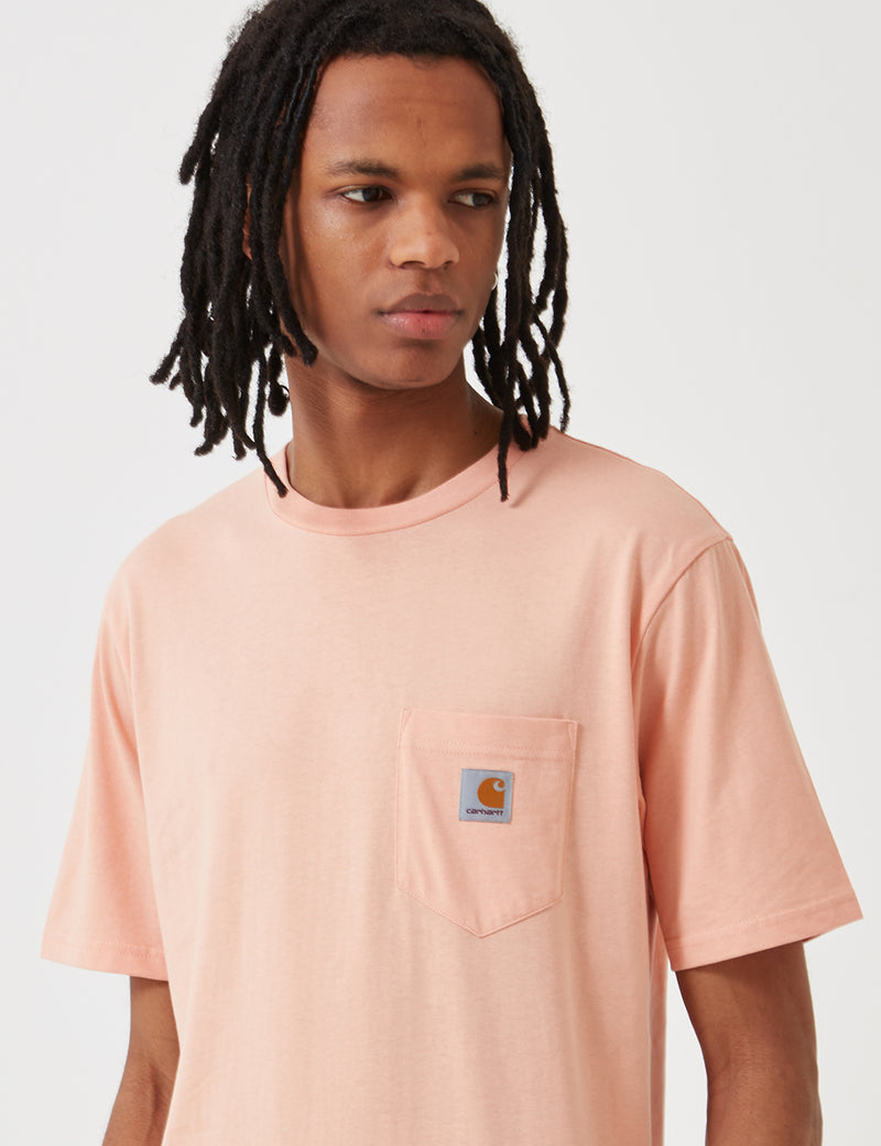 Carhartt-WIP Pocket T-Shirt - Peach Pink