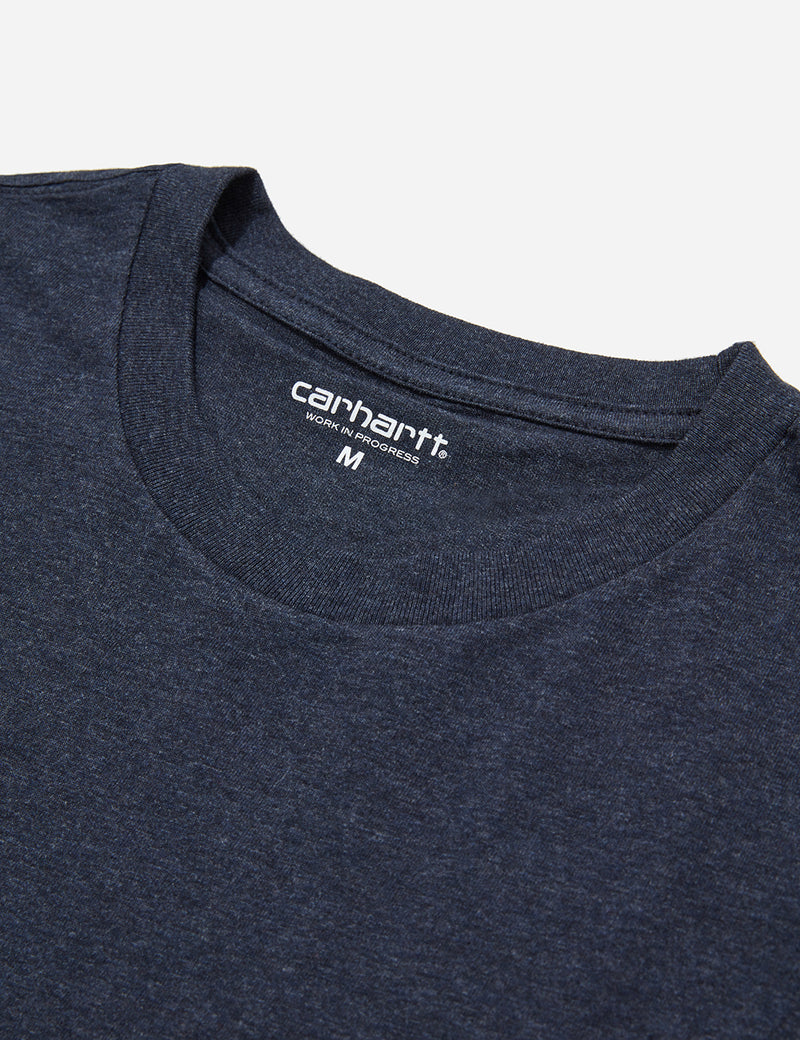 Carhartt-WIP-Taschen-T-Shirt - Dark Navy Heather
