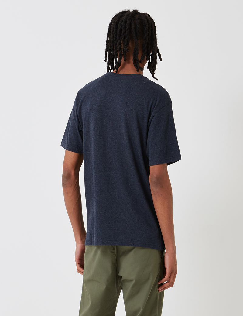 カーハート-WIPポケットTシャツ-ダークネイビーヘザー