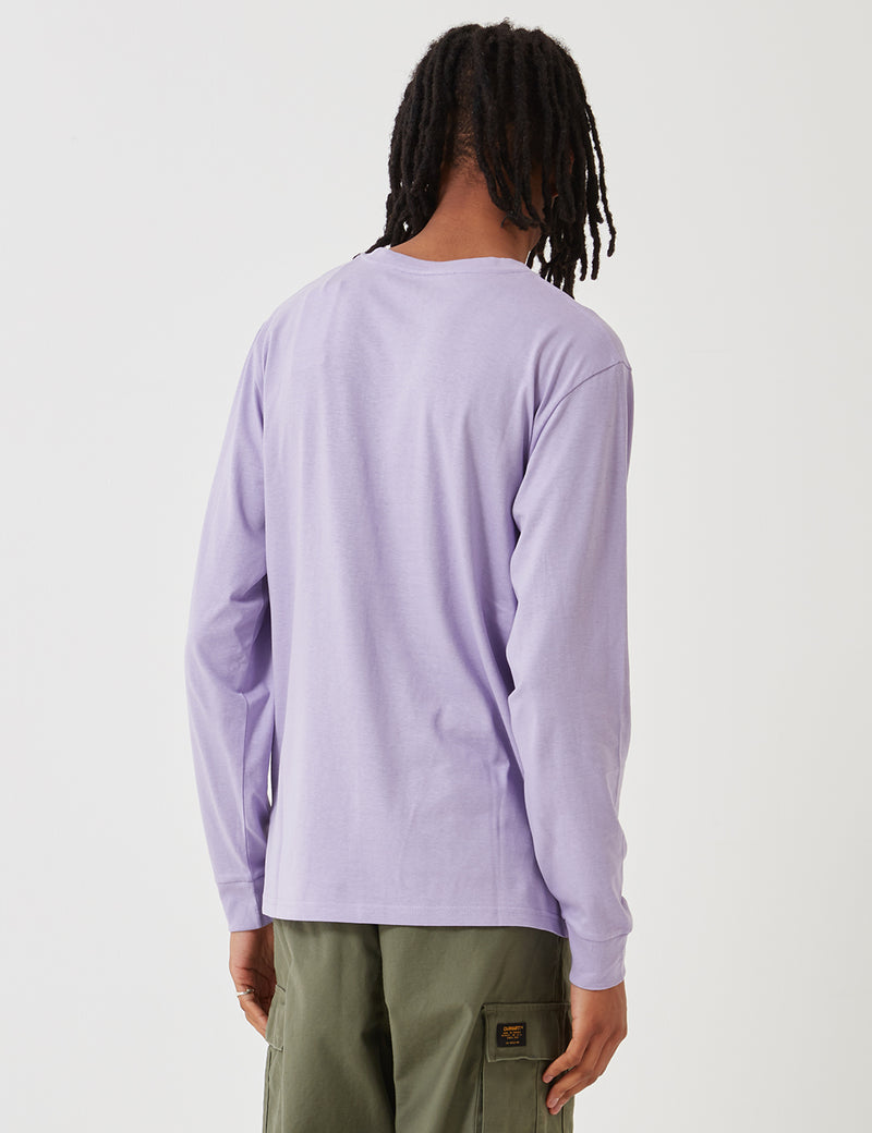 Carhartt-WIP Pocket Long Sleeve T-Shirt - Soft Lavender