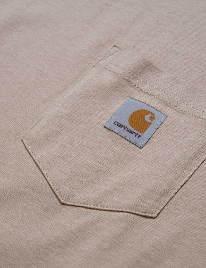 Carhartt-WIP Pocket Long Sleeve T-Shirt - Boulder Beige